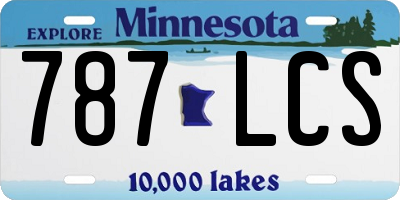 MN license plate 787LCS