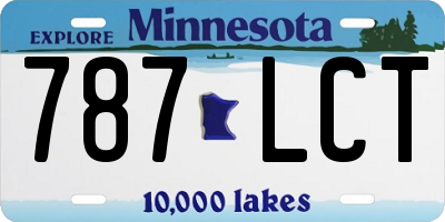 MN license plate 787LCT