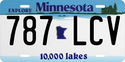 MN license plate 787LCV
