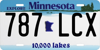 MN license plate 787LCX