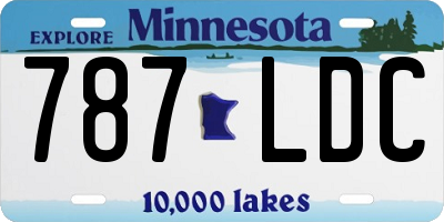 MN license plate 787LDC