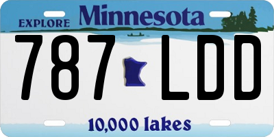MN license plate 787LDD