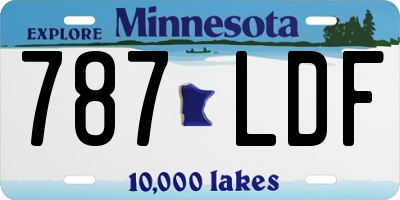 MN license plate 787LDF