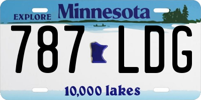 MN license plate 787LDG