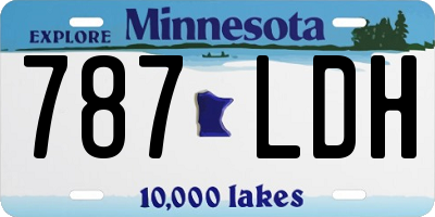 MN license plate 787LDH