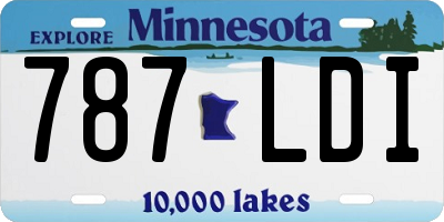 MN license plate 787LDI