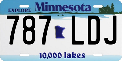 MN license plate 787LDJ