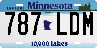 MN license plate 787LDM