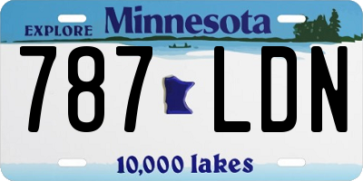 MN license plate 787LDN