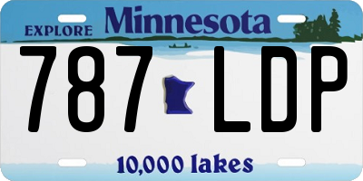 MN license plate 787LDP