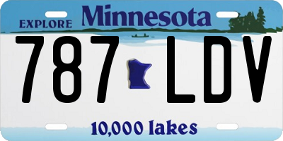 MN license plate 787LDV