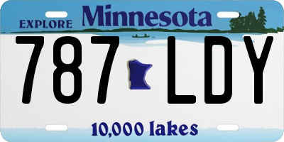MN license plate 787LDY