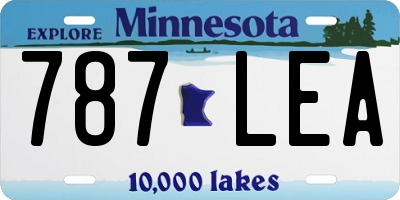 MN license plate 787LEA
