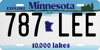 MN license plate 787LEE
