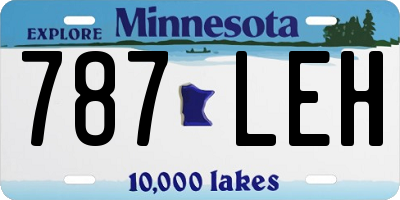 MN license plate 787LEH