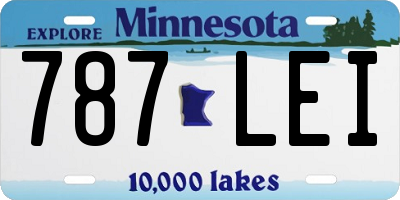 MN license plate 787LEI