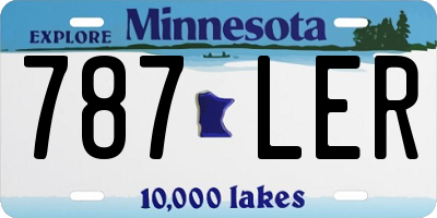 MN license plate 787LER
