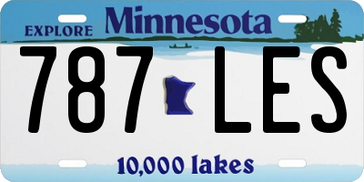 MN license plate 787LES