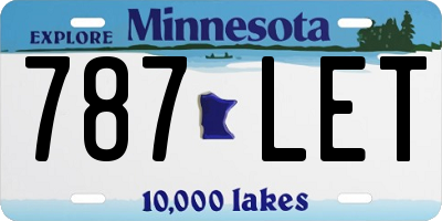 MN license plate 787LET