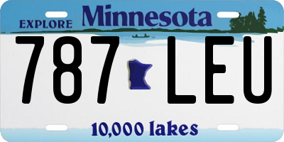 MN license plate 787LEU