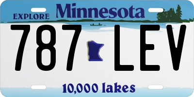 MN license plate 787LEV