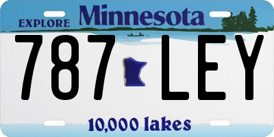 MN license plate 787LEY