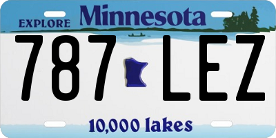 MN license plate 787LEZ