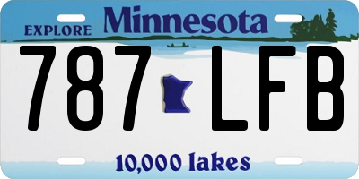 MN license plate 787LFB