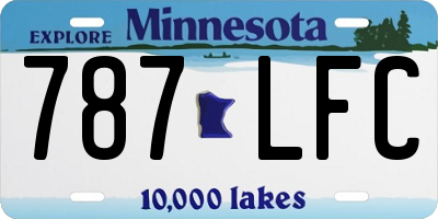 MN license plate 787LFC