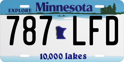 MN license plate 787LFD