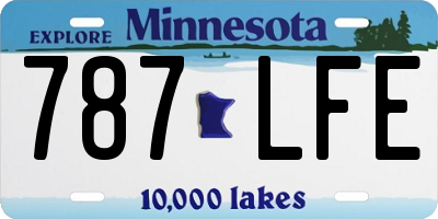 MN license plate 787LFE