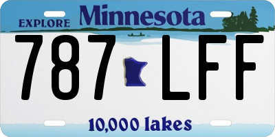 MN license plate 787LFF