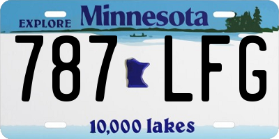 MN license plate 787LFG