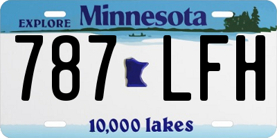 MN license plate 787LFH