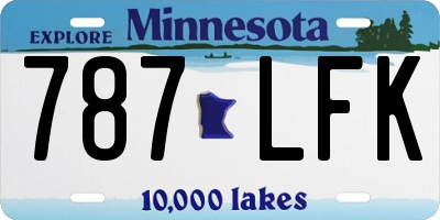 MN license plate 787LFK