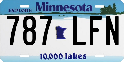 MN license plate 787LFN