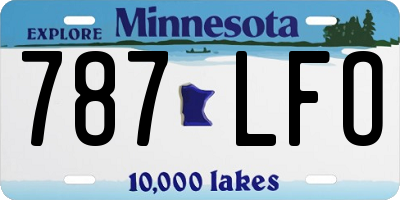 MN license plate 787LFO