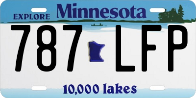 MN license plate 787LFP