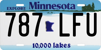 MN license plate 787LFU