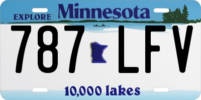 MN license plate 787LFV