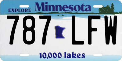 MN license plate 787LFW