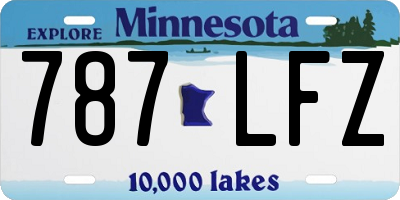 MN license plate 787LFZ