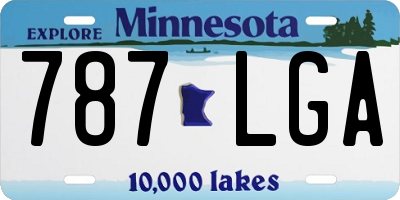 MN license plate 787LGA