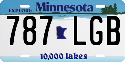 MN license plate 787LGB