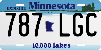 MN license plate 787LGC