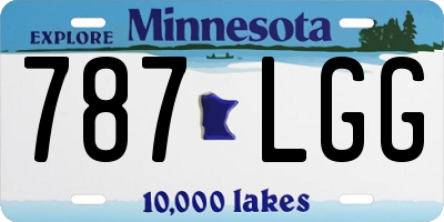 MN license plate 787LGG