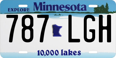 MN license plate 787LGH