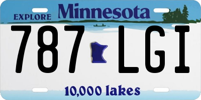 MN license plate 787LGI