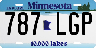 MN license plate 787LGP