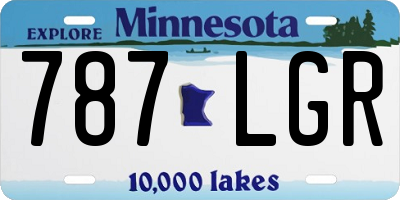 MN license plate 787LGR